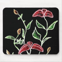 FLOWERS POWER MOUSE PAD