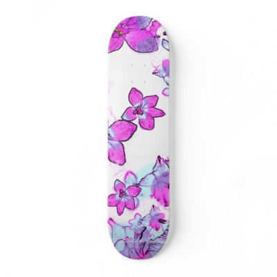 flowers skate boards by LostInTheWoods