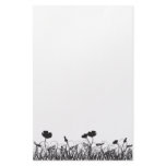 flowers stationary stationery paper