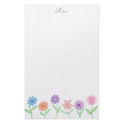 Flowers stationery - personalized by AridRain