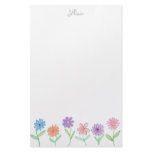 Flowers stationery - personalized