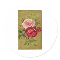 Flowers Round Stickers