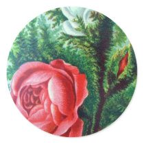 Flowers Round Stickers