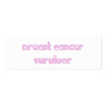 Flowers Survivor Bookmark Business Cards