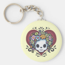 Flowerskull -Kid Keychains