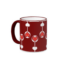 Flowery I Love U Coffee Mug