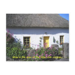 Flowery Irish Cottage Postcard