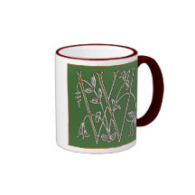 Flowery Letter W Coffee Mug