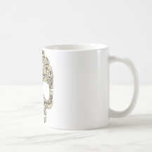 Flowery Ornate Skull Mug