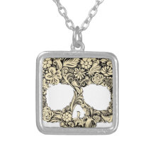 Flowery Ornate Skull Pendant