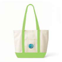 Flowery Peace sign Canvas Bag