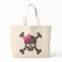 Flowery Skull Canvas Bag