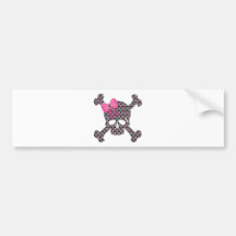 Flowery Skull Bumper Sticker