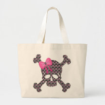 Flowery Skull Canvas Bag