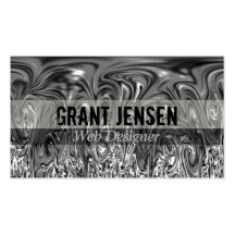 Flowing Hot Silver Business Cards