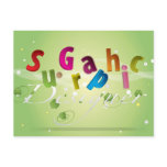 Flowing Letters Postcard