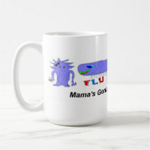 Flu Bug vs Mama Coffee Mugs