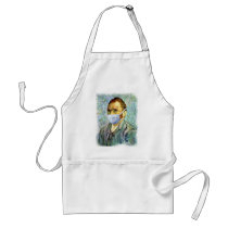 Flu Season Van Gogh With Mask Apron
