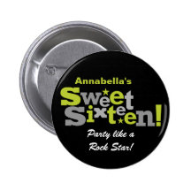 Fluctuating Type Sweet 16 Button
