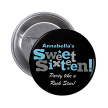Fluctuating Type Sweet 16 Button