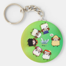 Fluffy And The Gang Keychain version 2