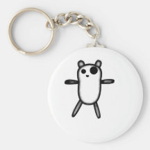 Fluffy bear keychain
