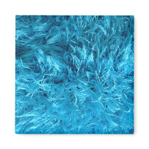 Fluffy Blue Fur Magnets