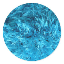 Fluffy Blue Fur Stickers