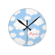 Fluffy Clouds Custom Name Personalized