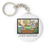 Fluffy Cohen Attorney @ Claw Funny Cat Gifts, etc Keychain