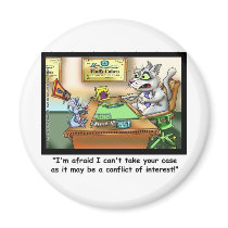 Fluffy Cohen Attorney @ Claw Funny Cat Gifts, etc Magnets