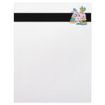 fluffy dog and friends cartoon art personalized letterhead