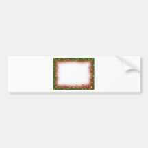 Fluffy Fuzzy Christmas Border Bumper Stickers