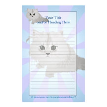 Fluffy Kitten Stationery