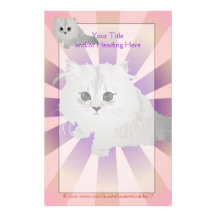 Fluffy Kitten Stationery