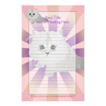Fluffy Kitten Stationery