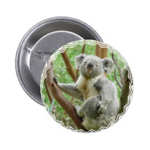 Fluffy Koala  Button