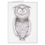 Fluffy Owl Greetings Card