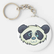 Fluffy Panda Keychain