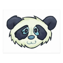 Fluffy Panda Post Card