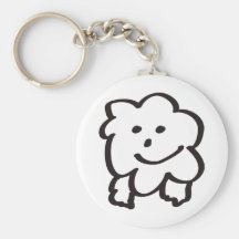 fluffy sheep key chain