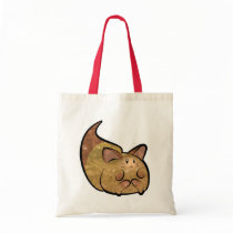 Fluffy Toon Kitty Budget Tote Tote Bags