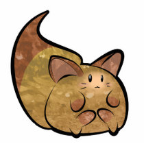 Fluffy toon kitty pin photo cut outs