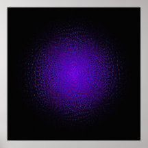 FluffyVision³ Purple (Blue and Green Highlights) Print