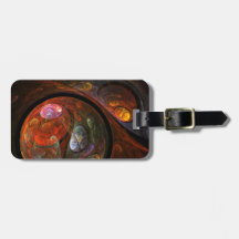 Fluid Connection Abstract Art Address Bag Tag