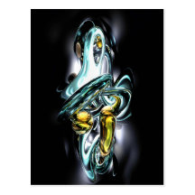 Fluidity Abstract Postcard