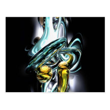 Fluidity Abstract Postcards