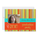Fluorescent Beach Towel/orange/lime Custom Invitation