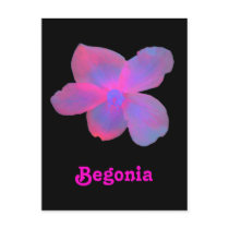 Fluorescent Begonia Customizable Postcard