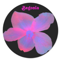 Fluorescent Begonia Customizable Sticker